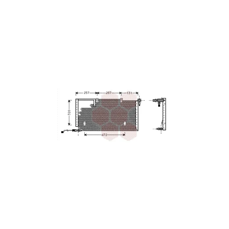 Condenseur, climatisation VAN WEZEL 03005138