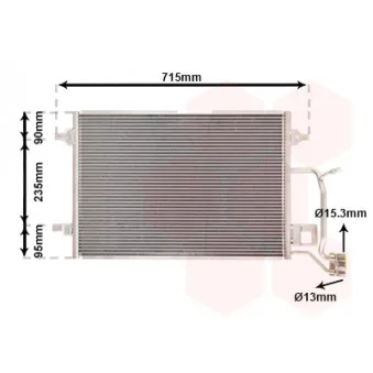 Condenseur, climatisation VAN WEZEL 03005173