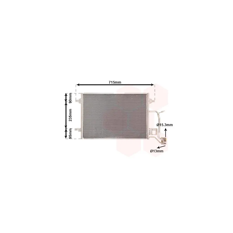 Condenseur, climatisation VAN WEZEL 03005173