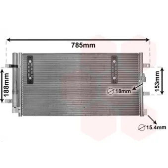 Condenseur, climatisation VAN WEZEL 03005297