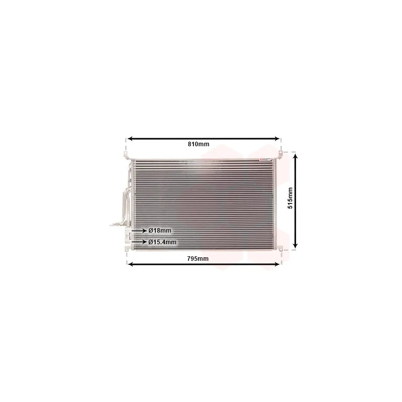 Condenseur, climatisation VAN WEZEL 03005301