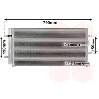 Condenseur, climatisation VAN WEZEL 03005352
