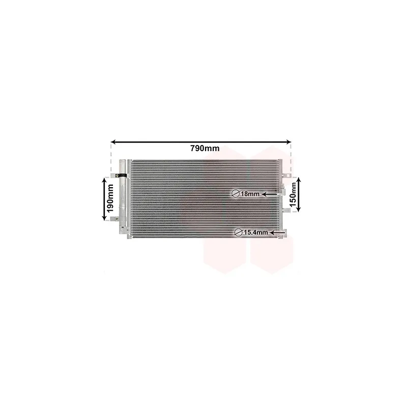Condenseur, climatisation VAN WEZEL 03005352