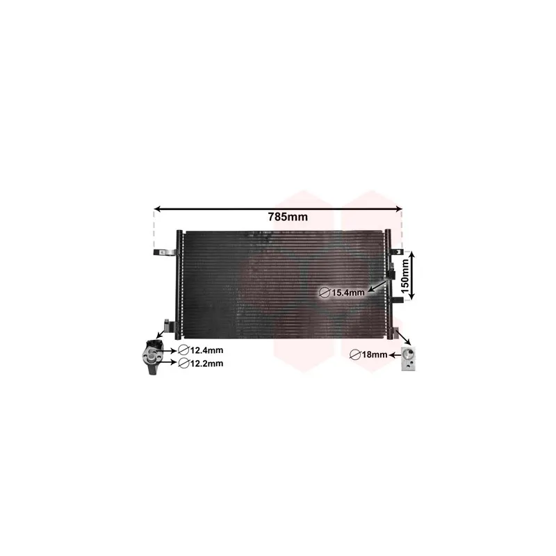 Condenseur, climatisation VAN WEZEL 03005360