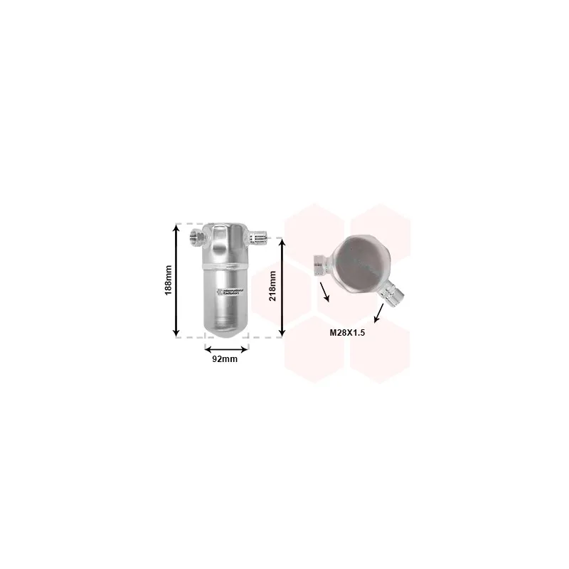 Filtre déshydratant, climatisation VAN WEZEL 0300D152