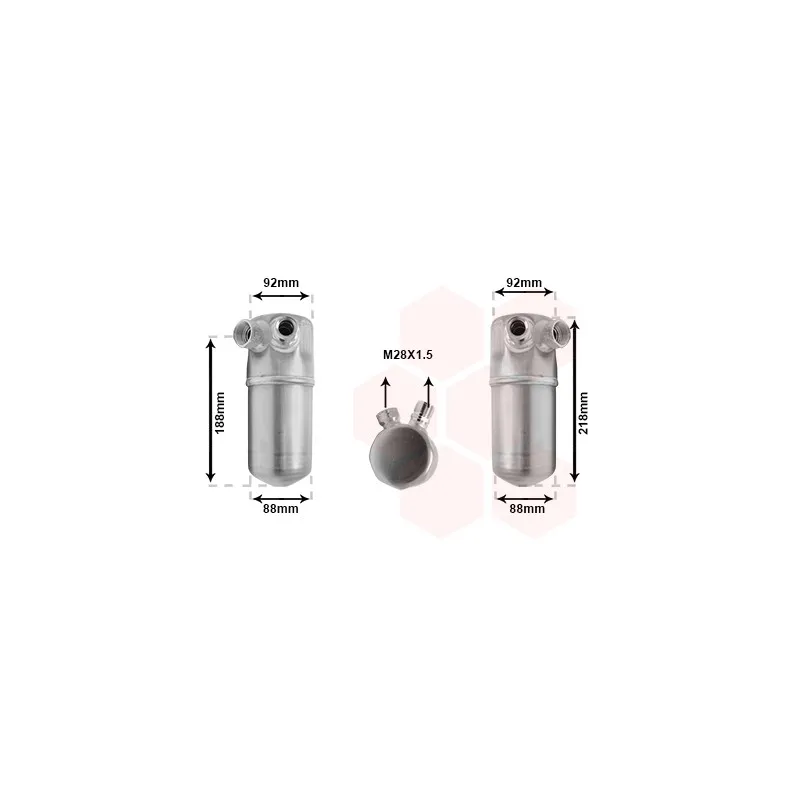 Filtre déshydratant, climatisation VAN WEZEL 0300D153