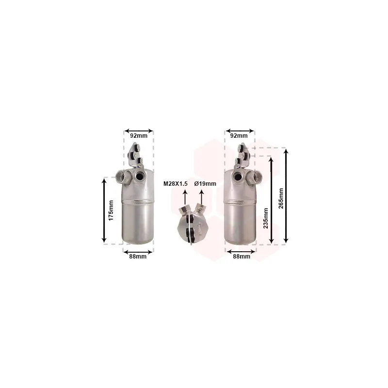 Filtre déshydratant, climatisation VAN WEZEL 0300D260