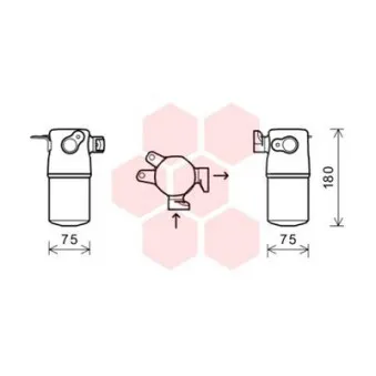 Filtre déshydratant, climatisation VAN WEZEL 0300D347