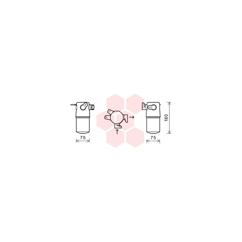 Filtre déshydratant, climatisation VAN WEZEL 0300D347
