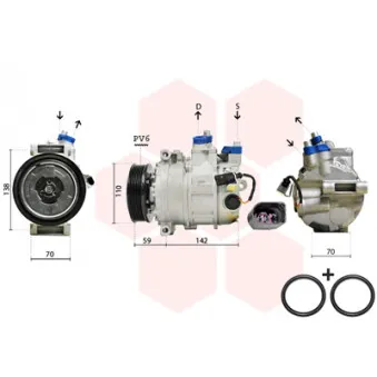 Compresseur, climatisation VAN WEZEL 0300K029