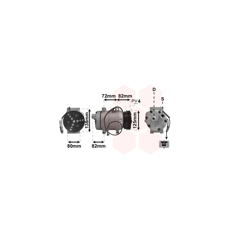 Compresseur, climatisation VAN WEZEL 0300K178