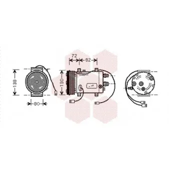Compresseur, climatisation VAN WEZEL 0300K179