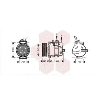 Compresseur, climatisation VAN WEZEL 0300K263