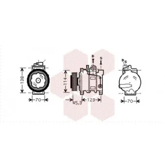 Compresseur, climatisation VAN WEZEL 0300K276