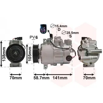 Compresseur, climatisation VAN WEZEL 0300K279