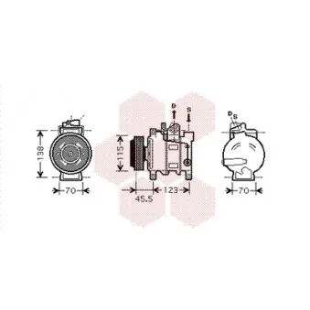 Compresseur, climatisation VAN WEZEL 0300K281