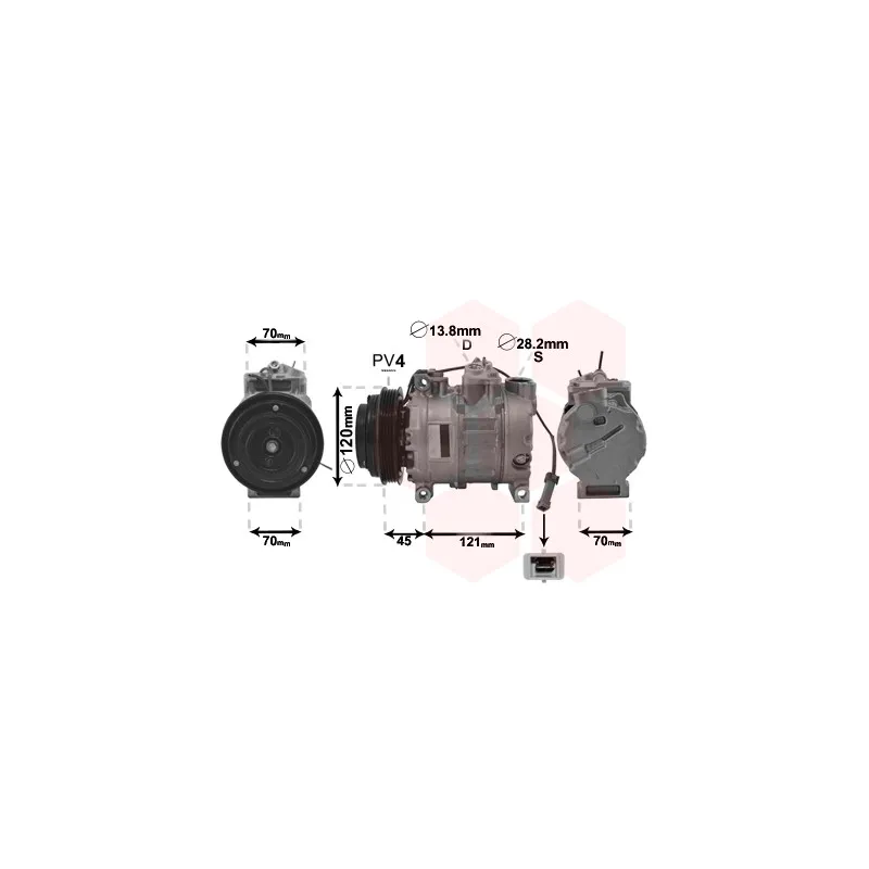 Compresseur, climatisation VAN WEZEL 0300K379
