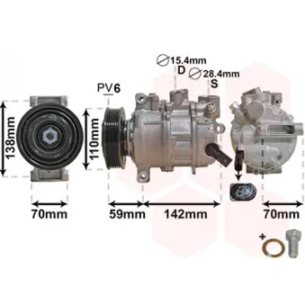 Compresseur, climatisation VAN WEZEL 0300K401
