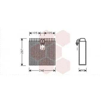 Évaporateur climatisation VAN WEZEL 0300V031