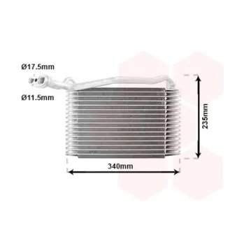 Évaporateur climatisation VAN WEZEL 0300V142