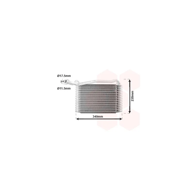 Évaporateur climatisation VAN WEZEL 0300V142
