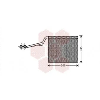Évaporateur climatisation VAN WEZEL 0300V322