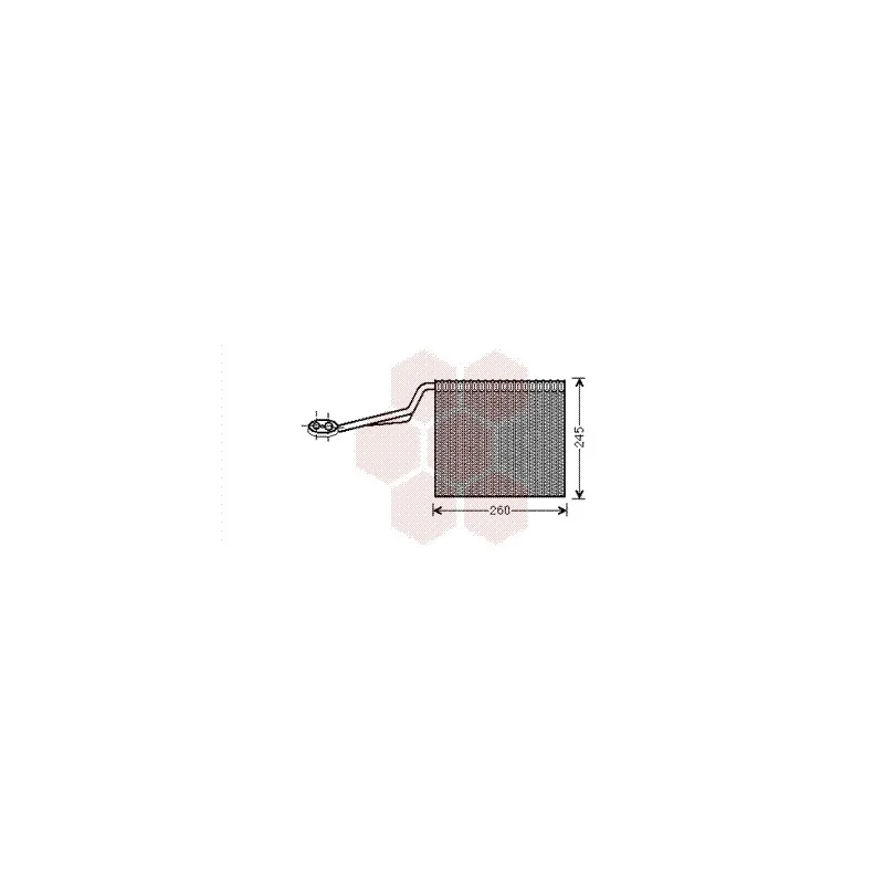 Évaporateur climatisation VAN WEZEL 0300V322