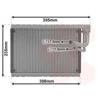 Évaporateur climatisation VAN WEZEL 0300V326