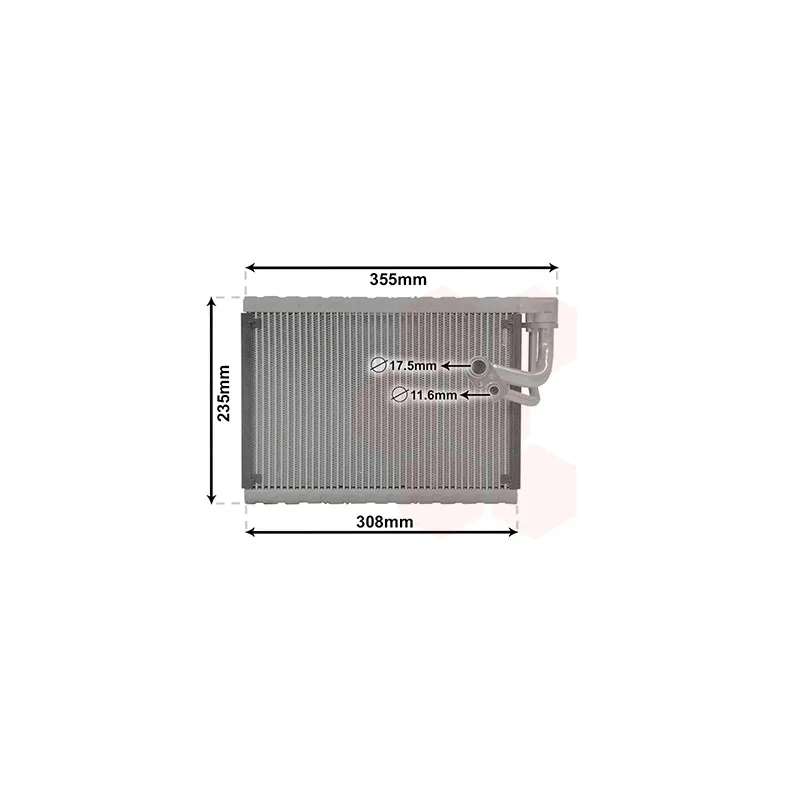 Évaporateur climatisation VAN WEZEL 0300V326