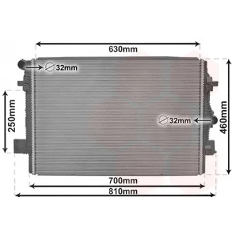 Radiateur, refroidissement du moteur VAN WEZEL 03012700