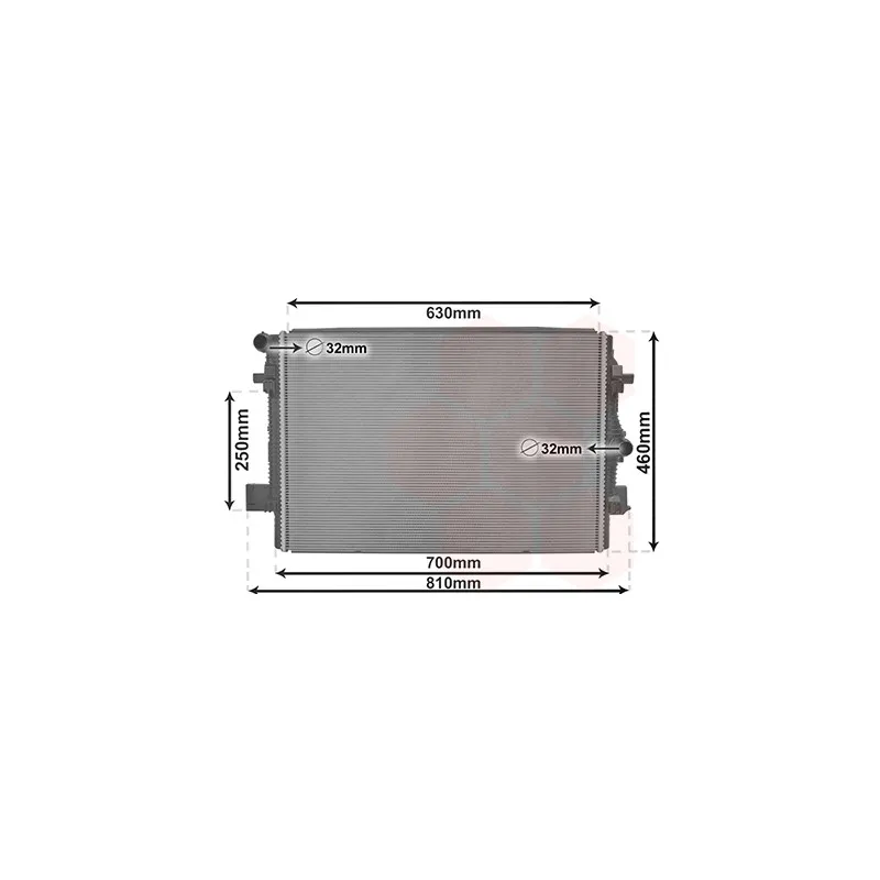 Radiateur, refroidissement du moteur VAN WEZEL 03012700