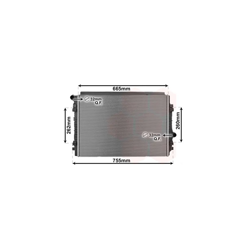 Radiateur, refroidissement du moteur VAN WEZEL 03012711