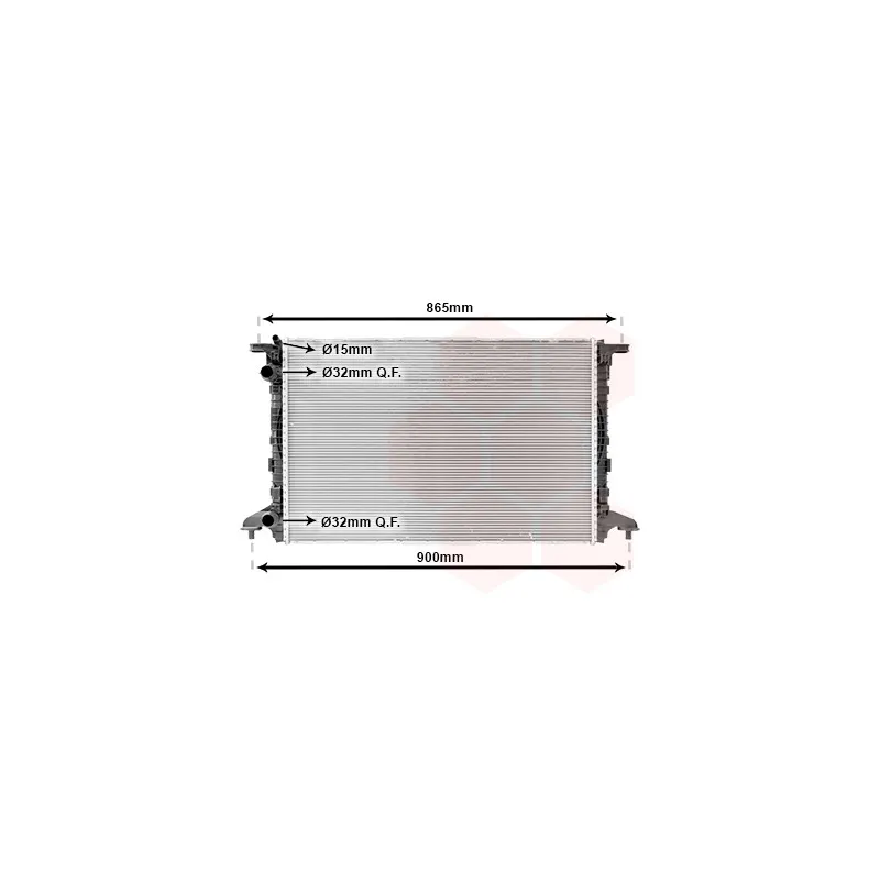 Radiateur, refroidissement du moteur VAN WEZEL 03012720