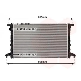 Radiateur, refroidissement du moteur VAN WEZEL 03012721