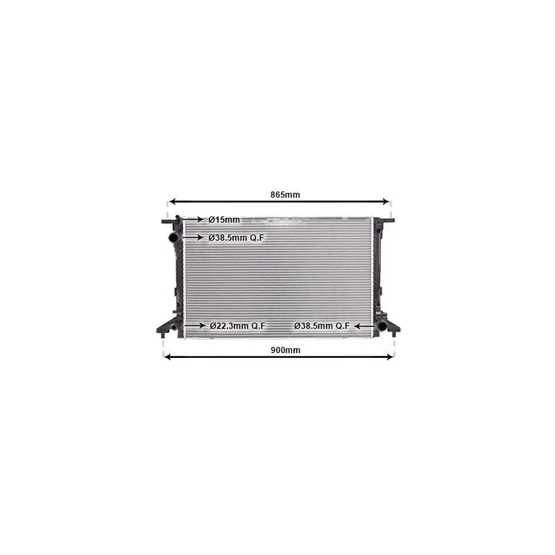 Radiateur, refroidissement du moteur VAN WEZEL 03012722