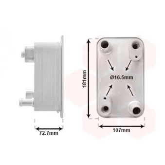 Radiateur d'huile de boîte automatique VAN WEZEL 03013700