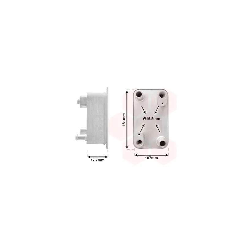 Radiateur d'huile de boîte automatique VAN WEZEL 03013700