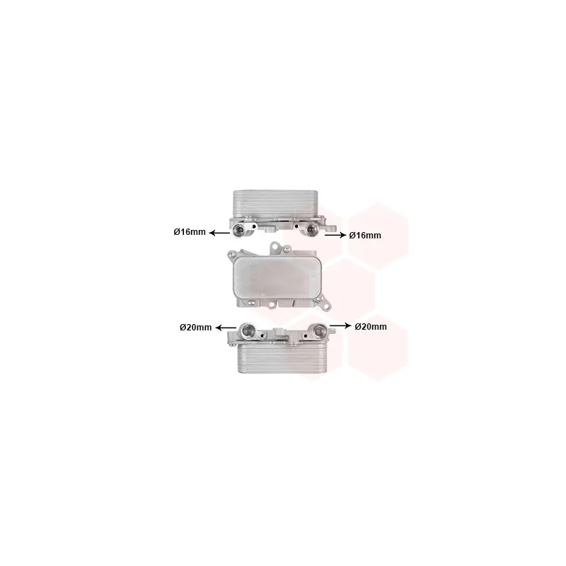 Radiateur d'huile de boîte automatique VAN WEZEL 03013719