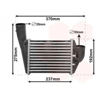 Intercooler, échangeur VAN WEZEL 03014701