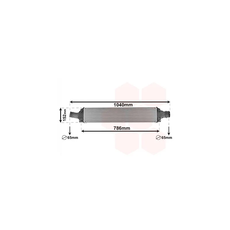 Intercooler, échangeur VAN WEZEL 03014708