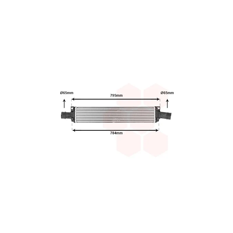 Intercooler, échangeur VAN WEZEL 03014709