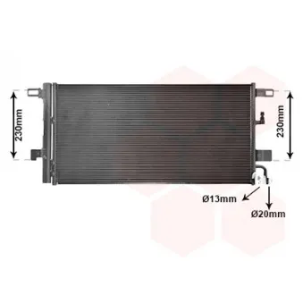Condenseur, climatisation VAN WEZEL 03015703