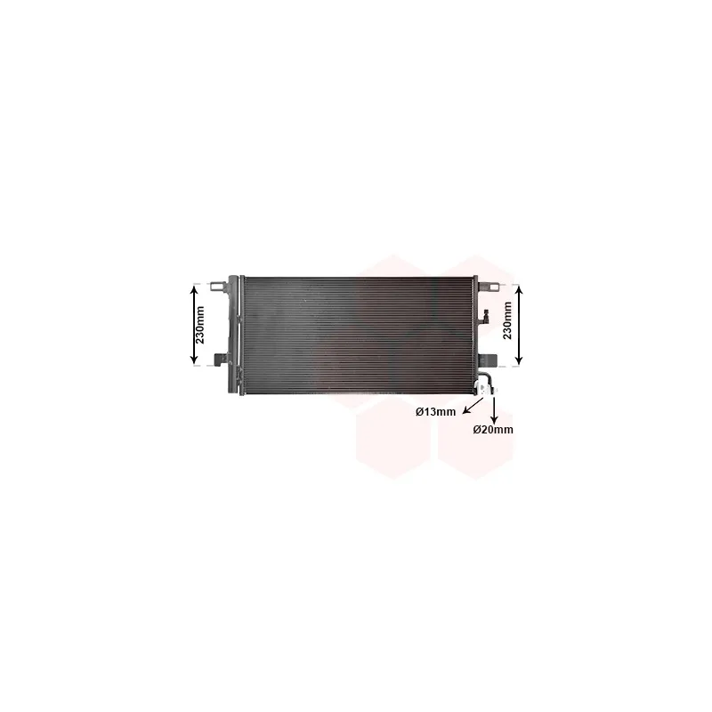 Condenseur, climatisation VAN WEZEL 03015703