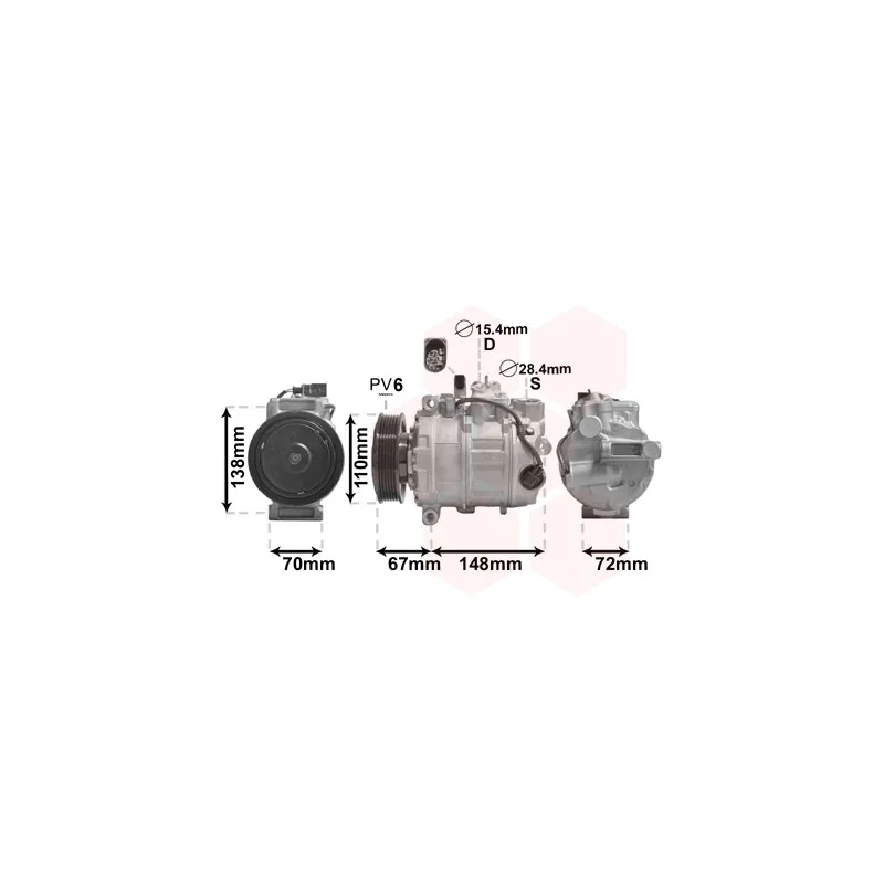 Compresseur, climatisation VAN WEZEL 0301K701
