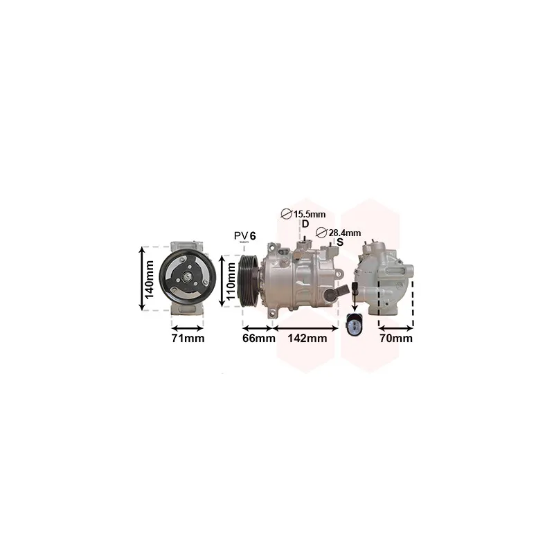 Compresseur, climatisation VAN WEZEL 0301K703