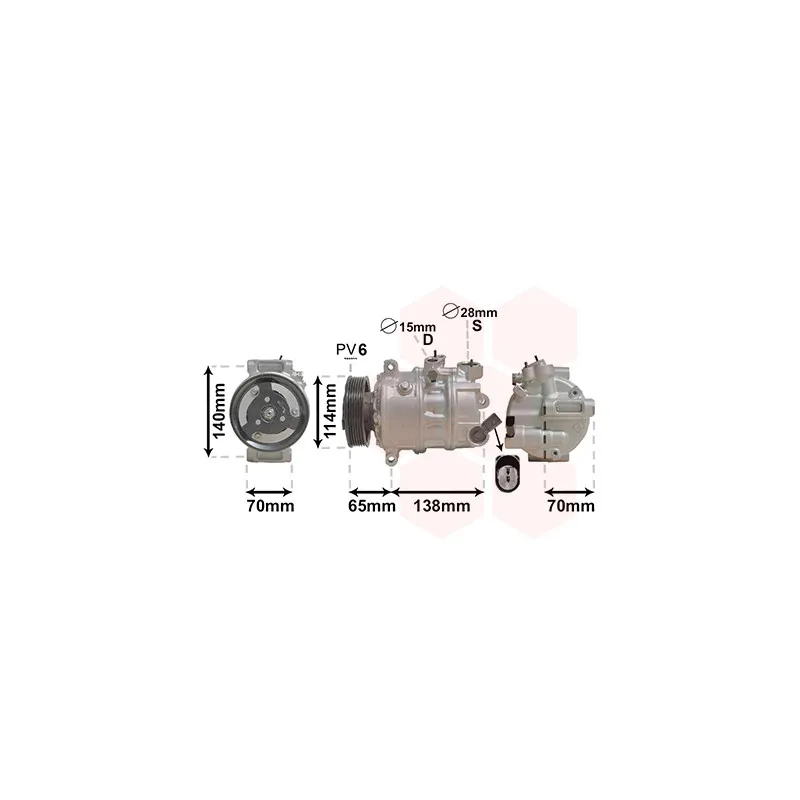 Compresseur, climatisation VAN WEZEL 0301K709