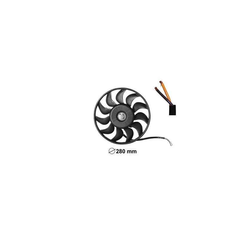 Ventilateur, refroidissement du moteur VAN WEZEL 0318746