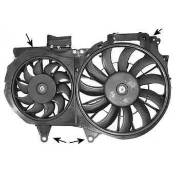 Ventilateur, refroidissement du moteur VAN WEZEL 0325750