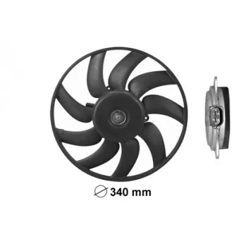 Ventilateur, refroidissement du moteur VAN WEZEL 0327747