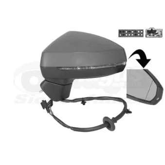 Rétroviseur extérieur VAN WEZEL 0337807